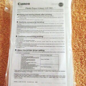 CANON 4x6 photo paper Glossy GP-502 50 sheets